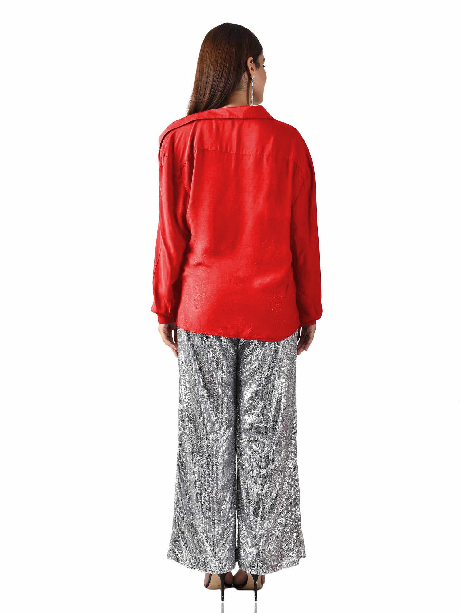 Not Your Basic Red Shirt With Decatur Detail