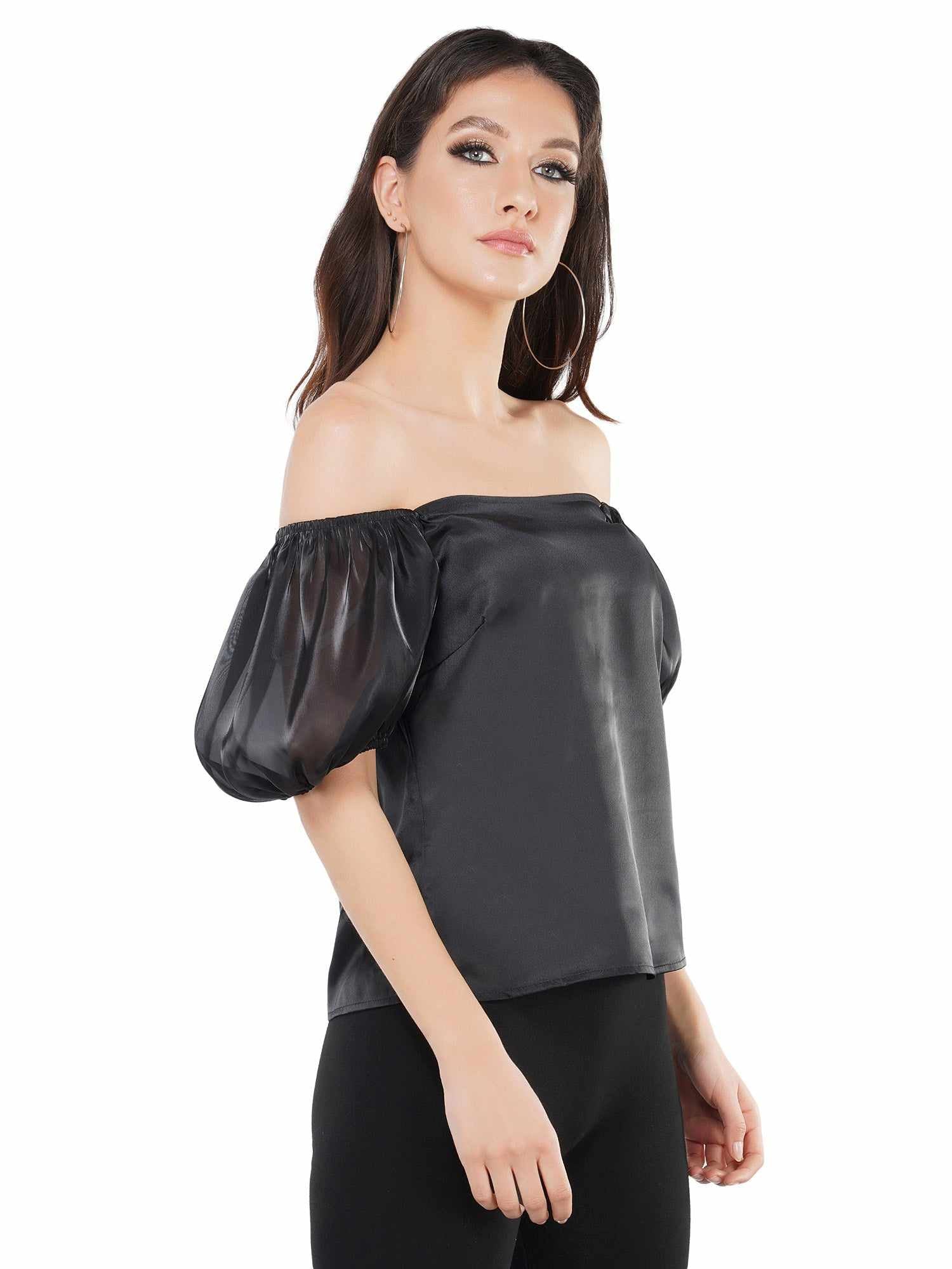 sleeve an impression black top