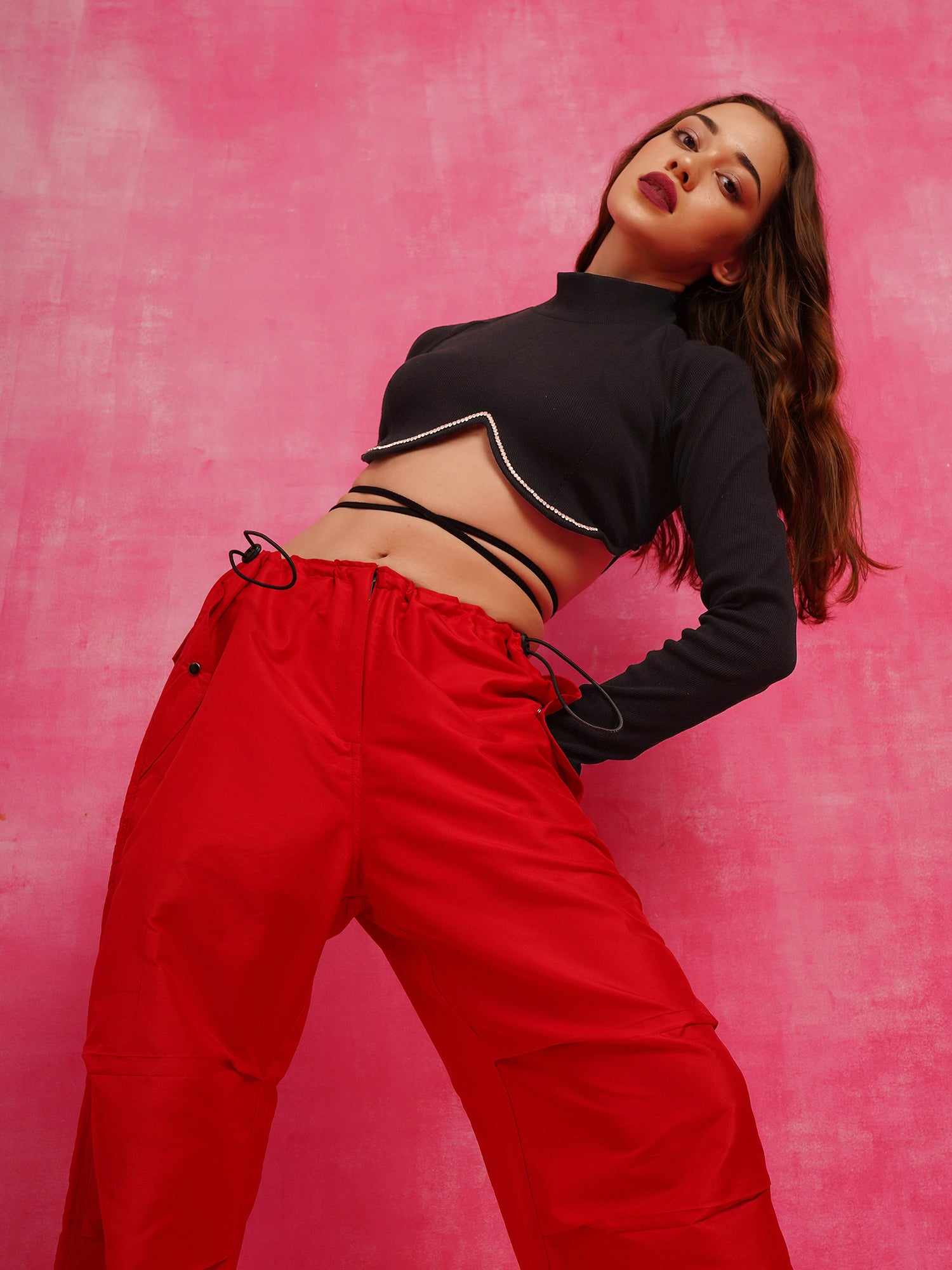 ribbed black crop top