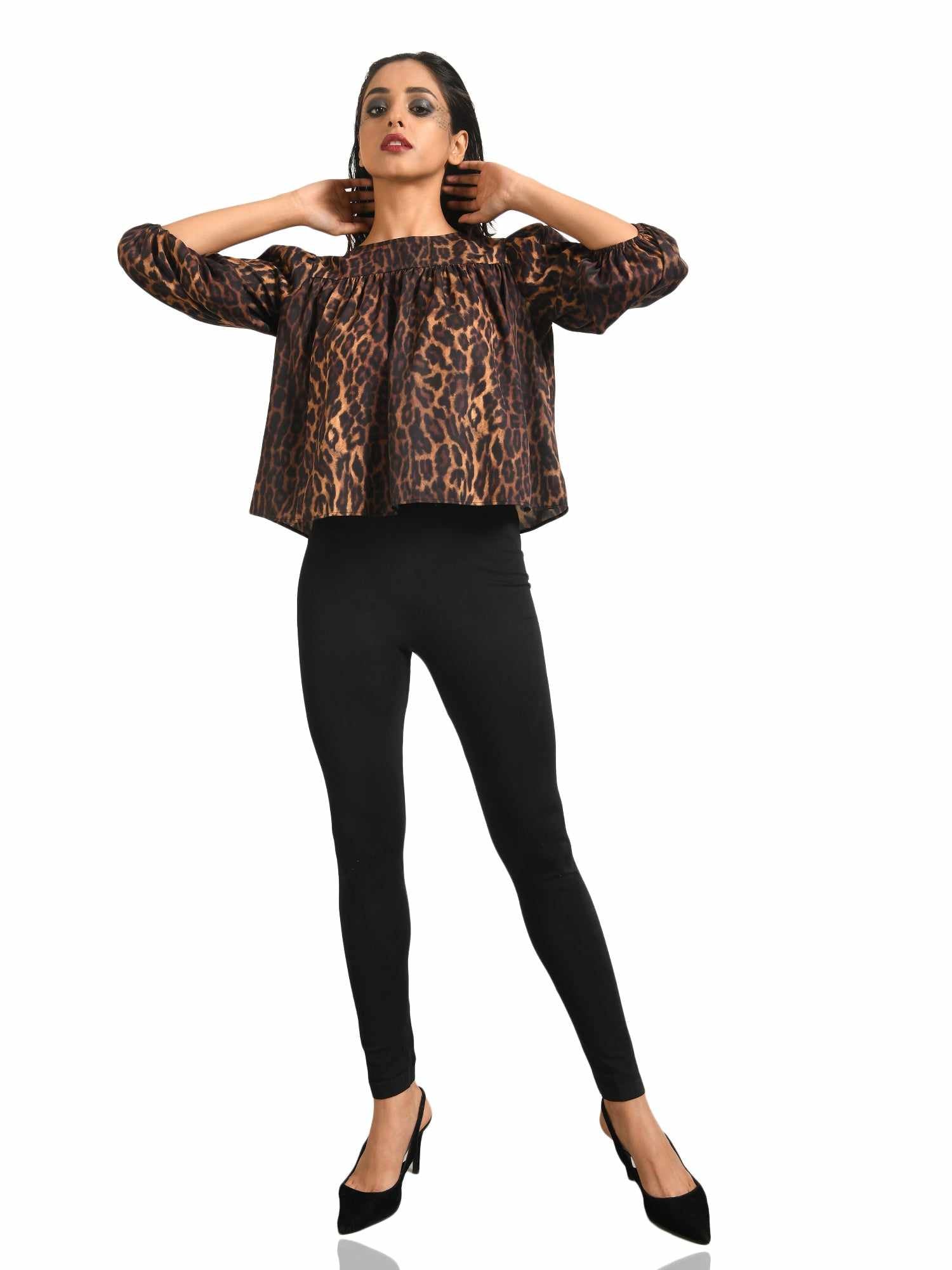 back cut leopard top