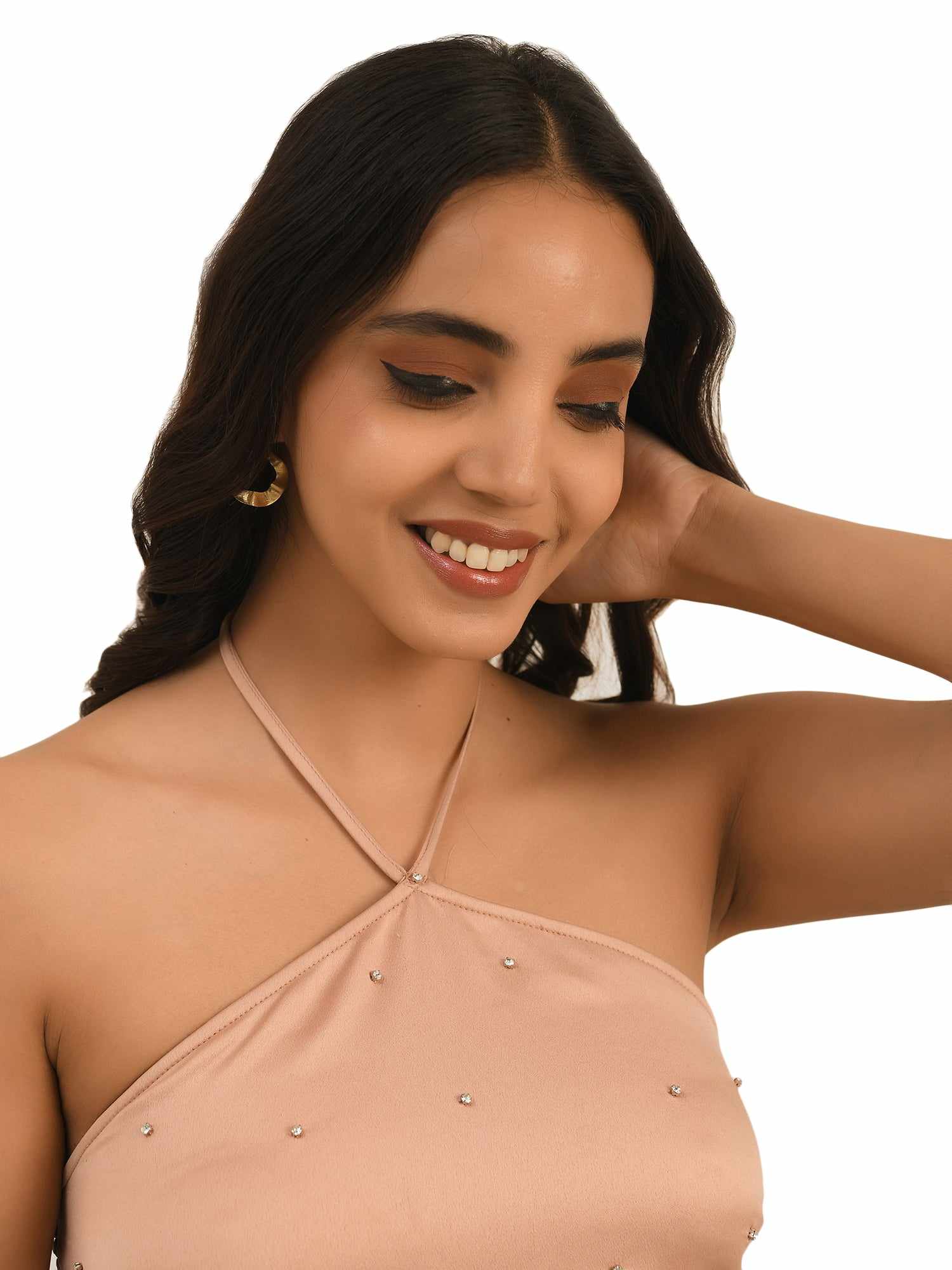 easy breezy satin crop top