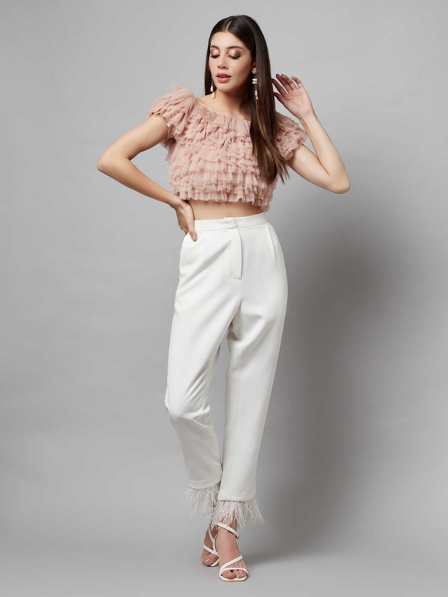 resort vacay multi layer ruffle top
