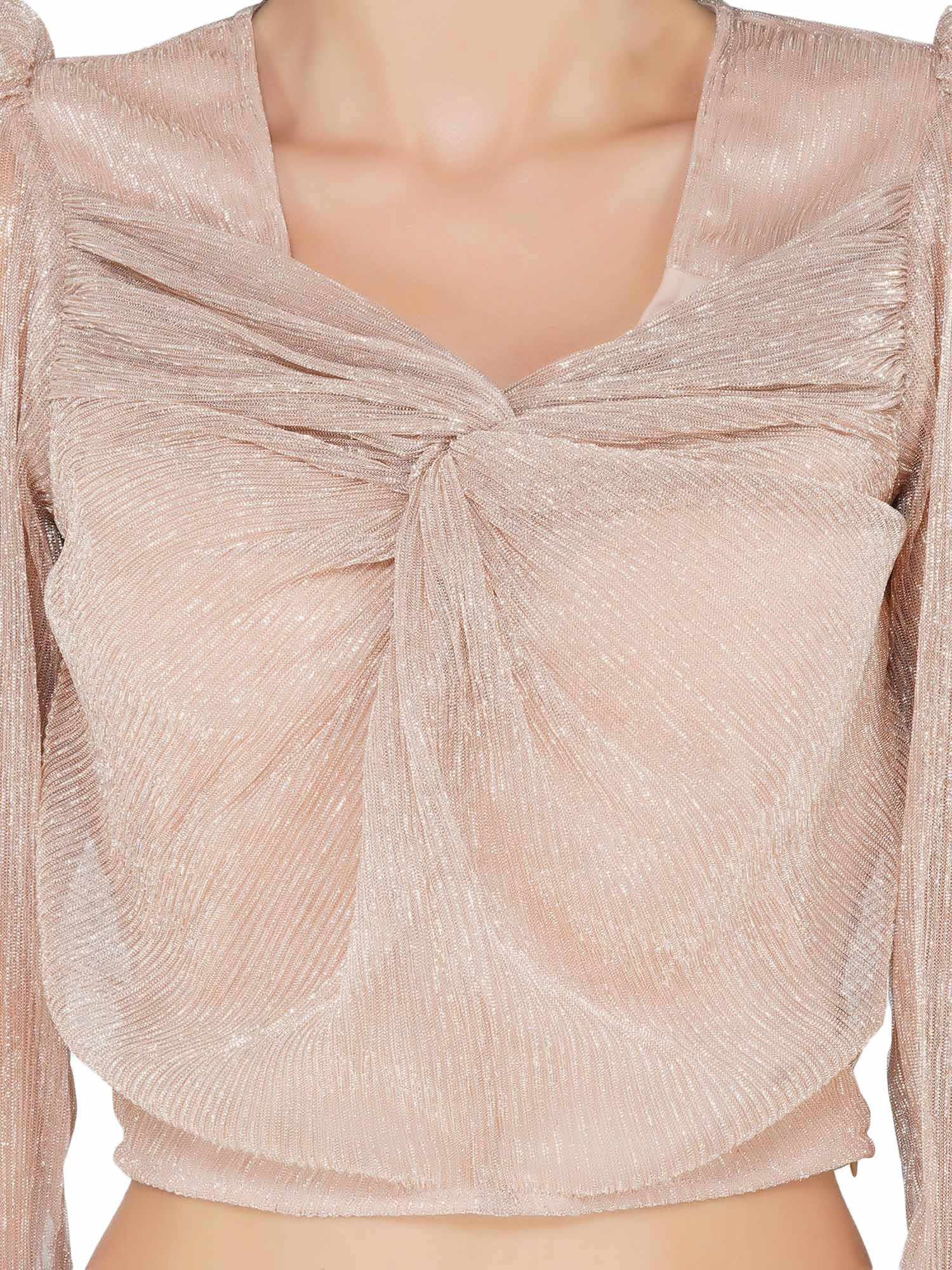 midnight pastel pink twisted top