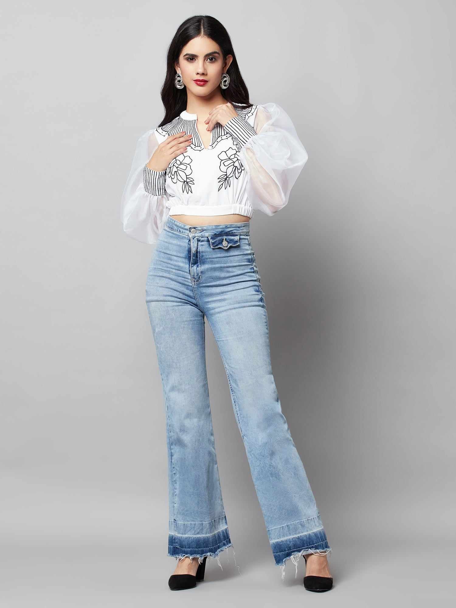 ivory noir intricacy top