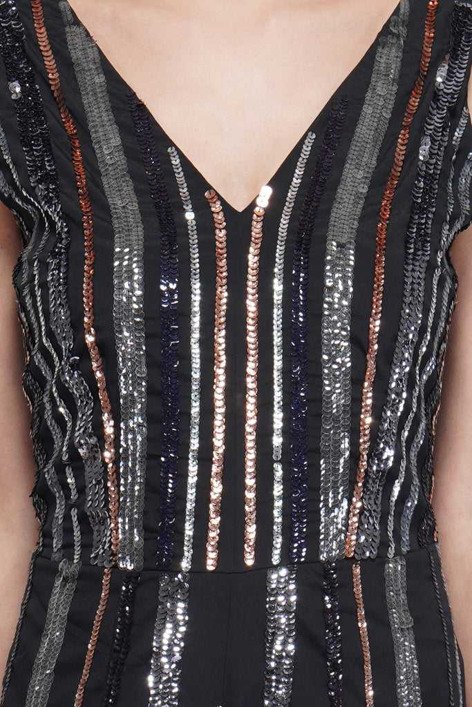 rainbow sequin jumpsuit