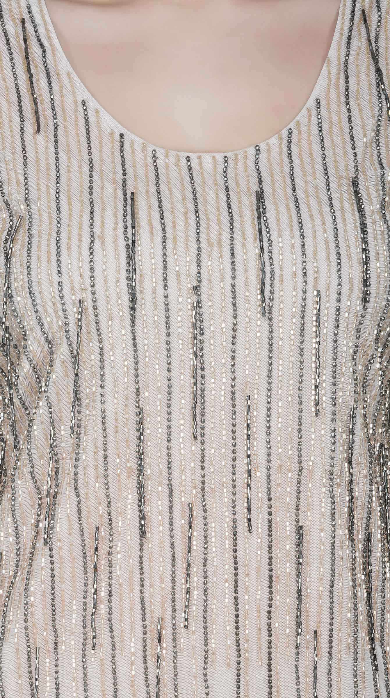 allover tassel stretch dress