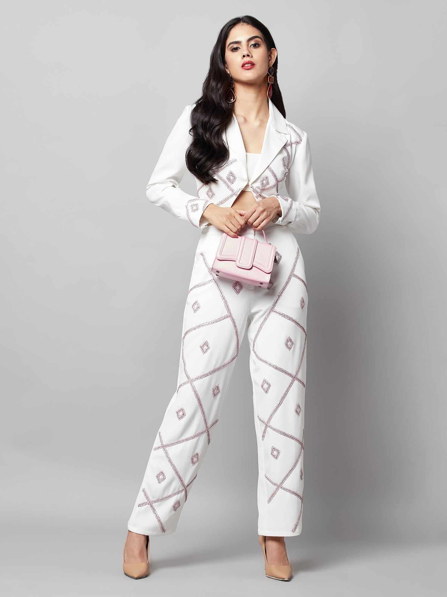 hand crafted white cord set