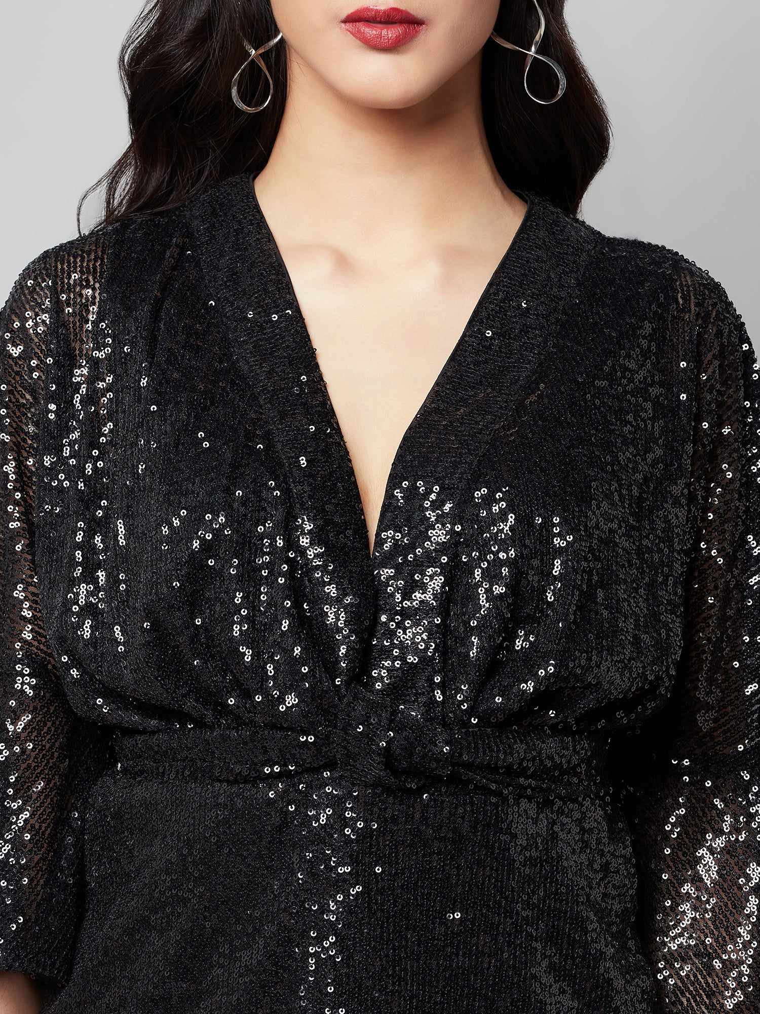 alina mini black on black dress