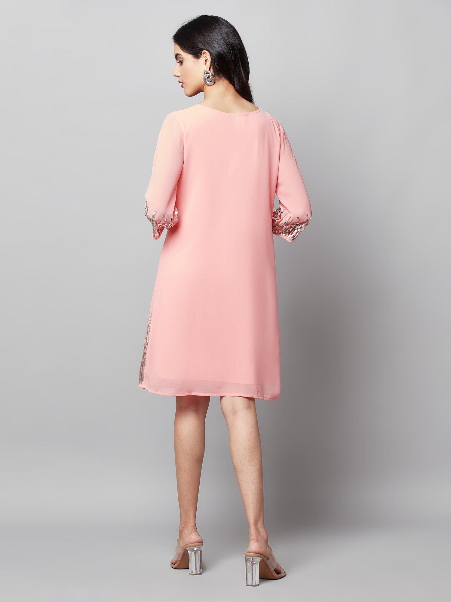 Sunrise Sequin Light Pink Dress