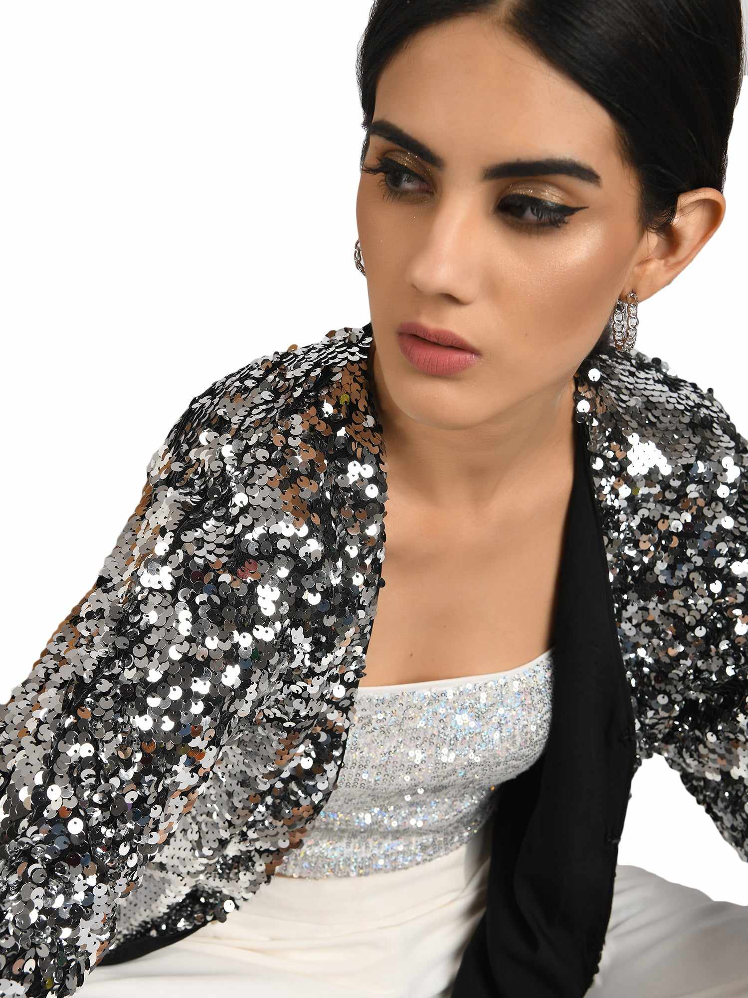 flowy jacket with sequins