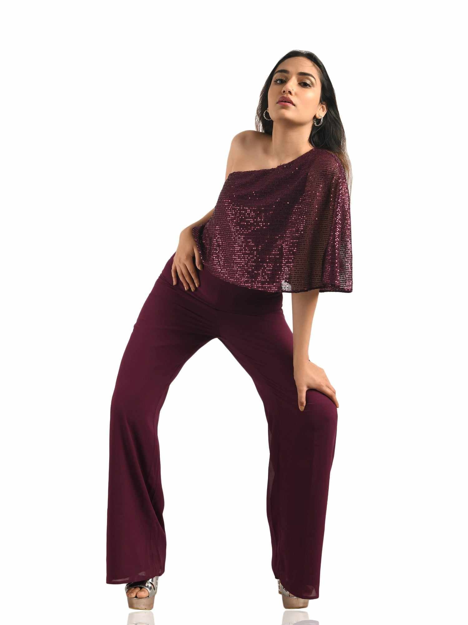 wine rocking it in jumpsuit