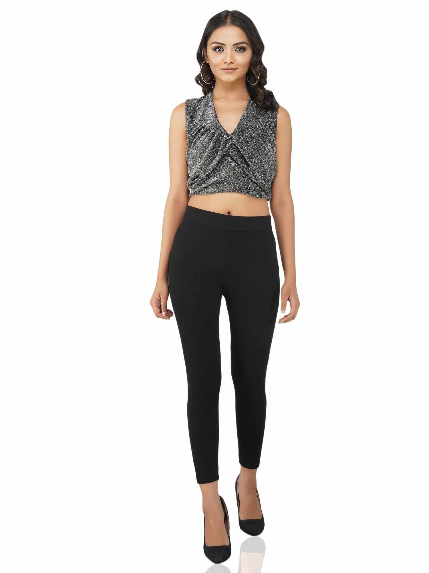 back to you grey shimmer top