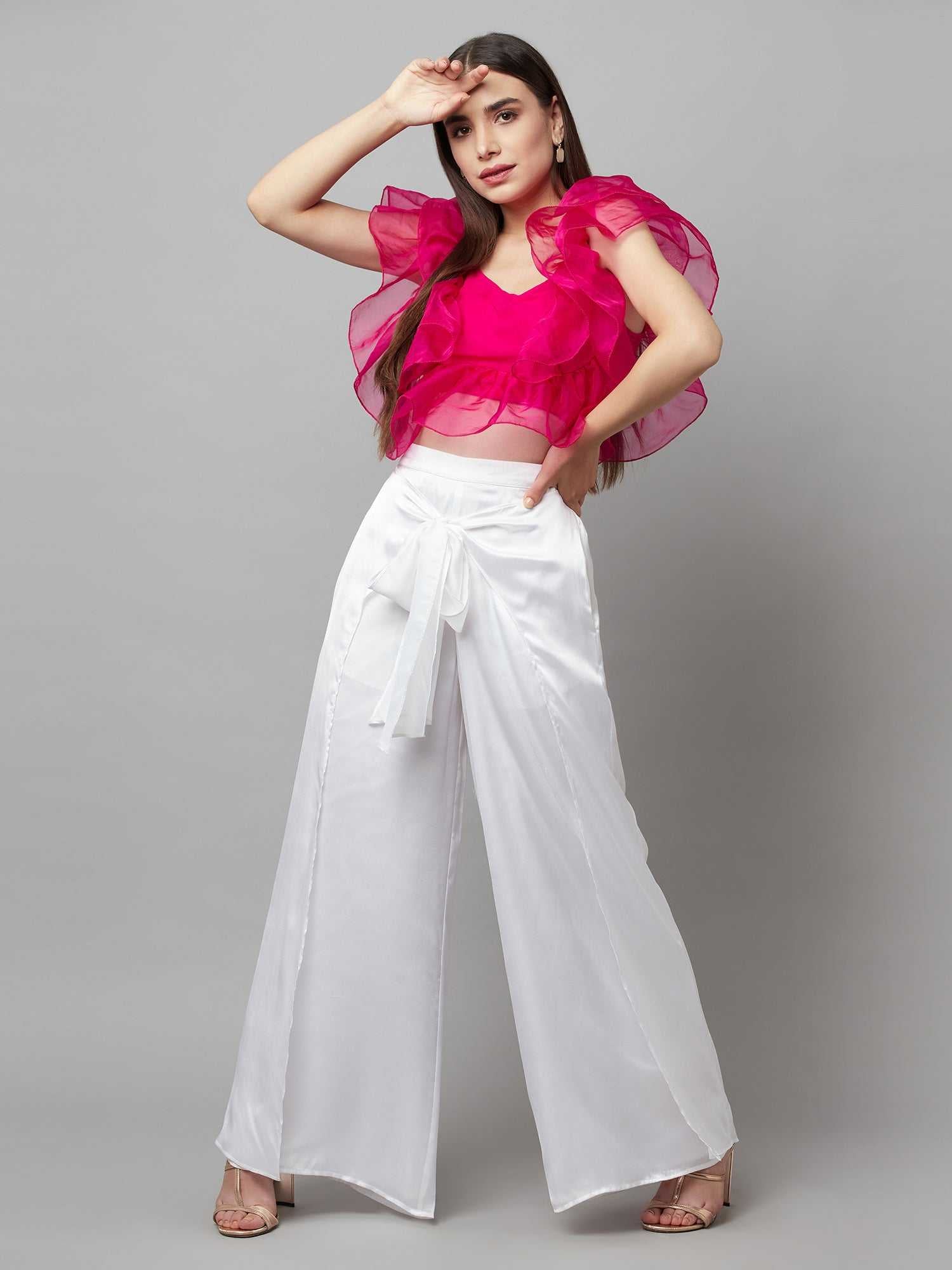 not so basic ruffle crop top