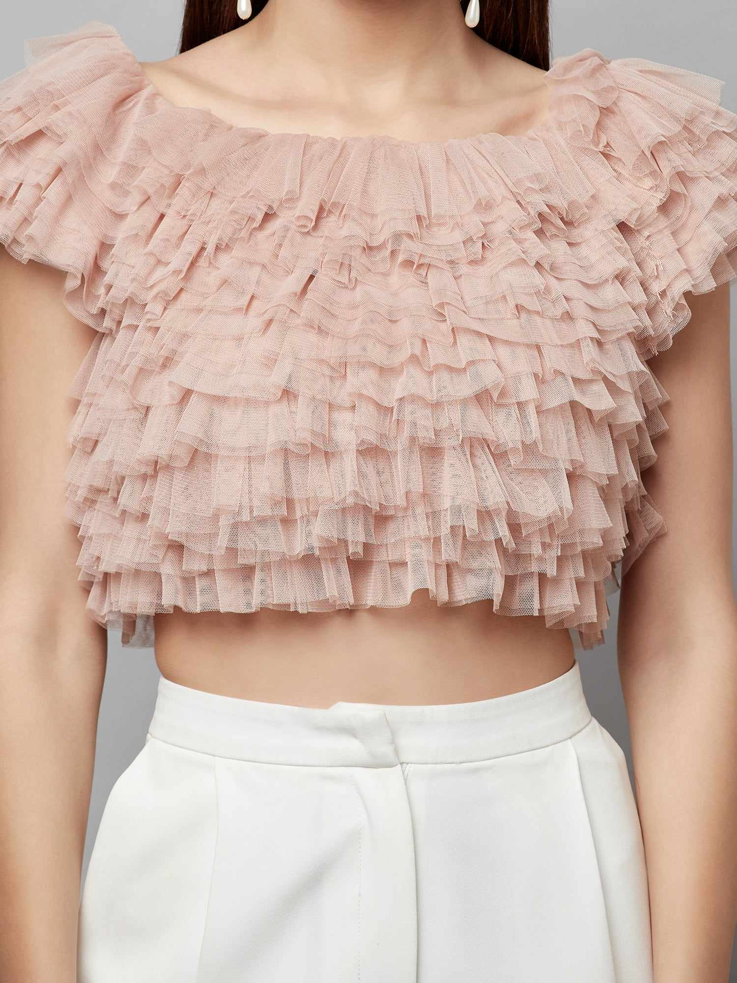 resort vacay multi layer ruffle top