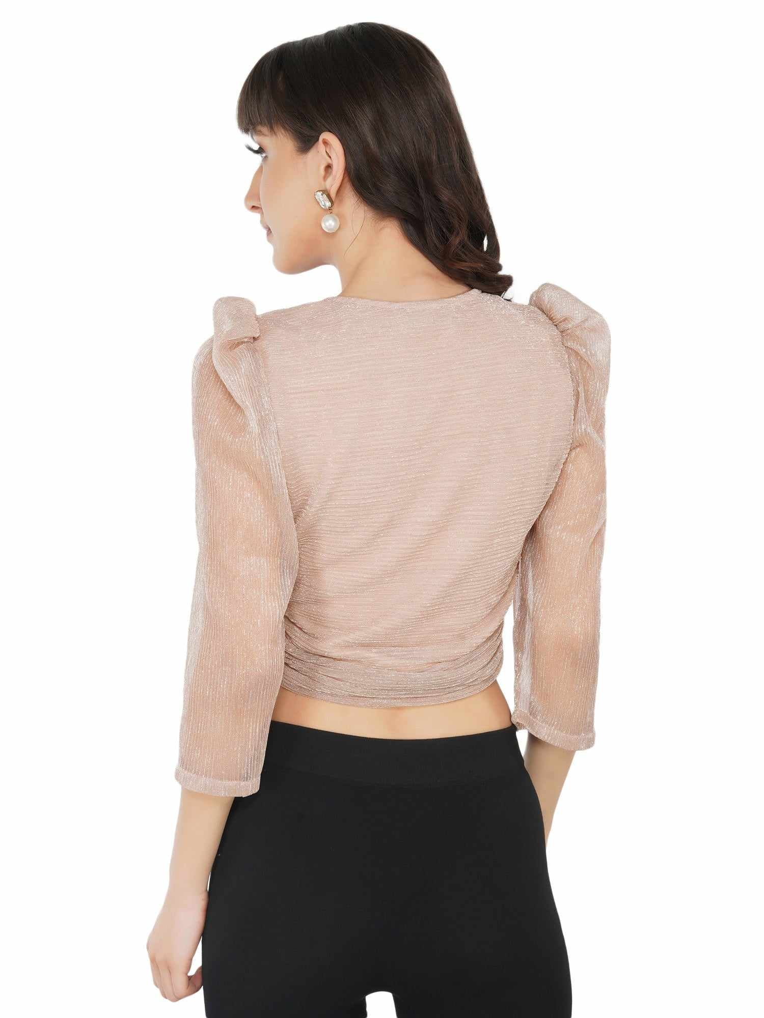 midnight pastel pink twisted top