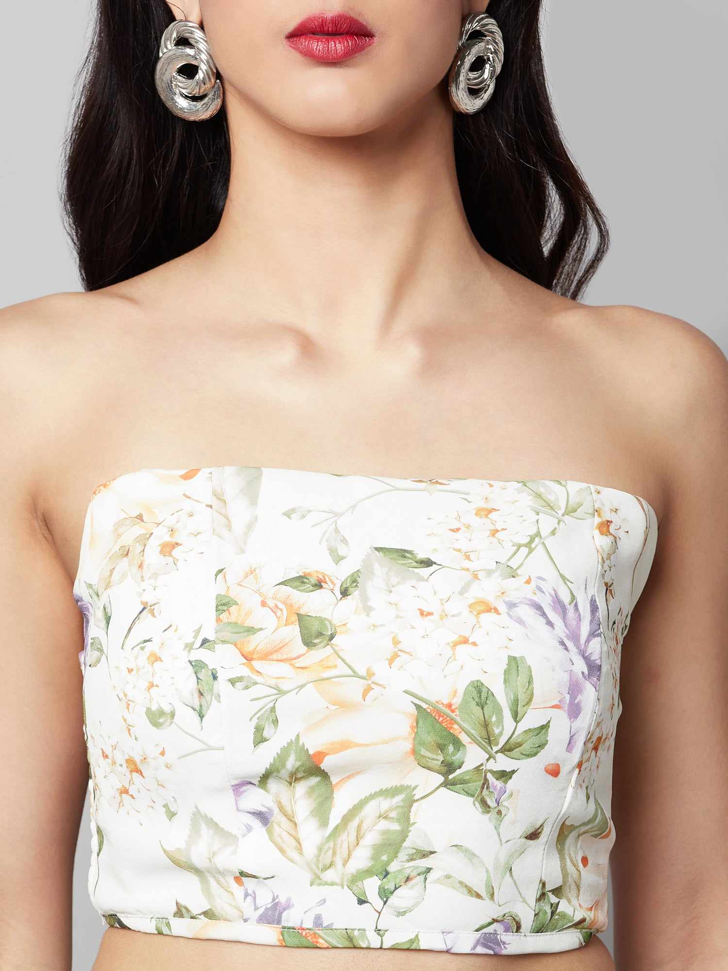 white crop top with elasticated back