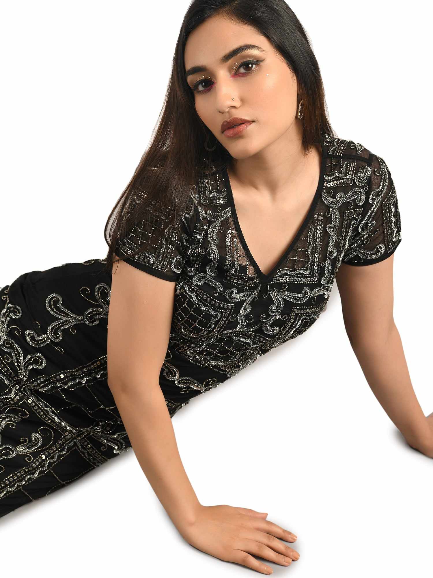 cinderella divine v neck gown