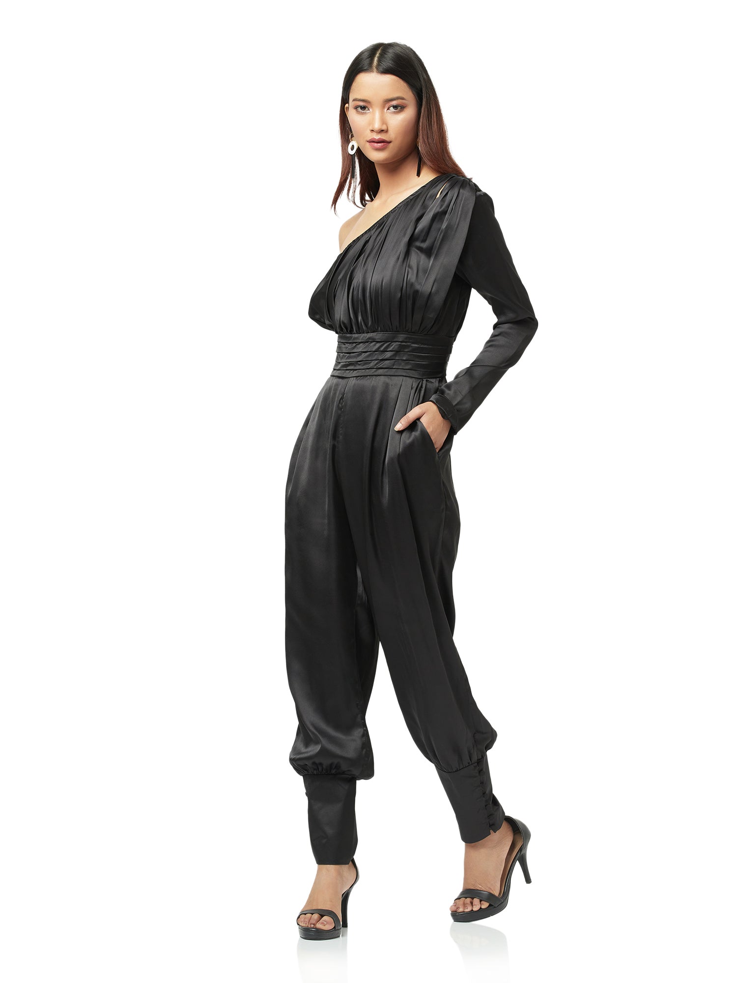 shining star black jumpsuit