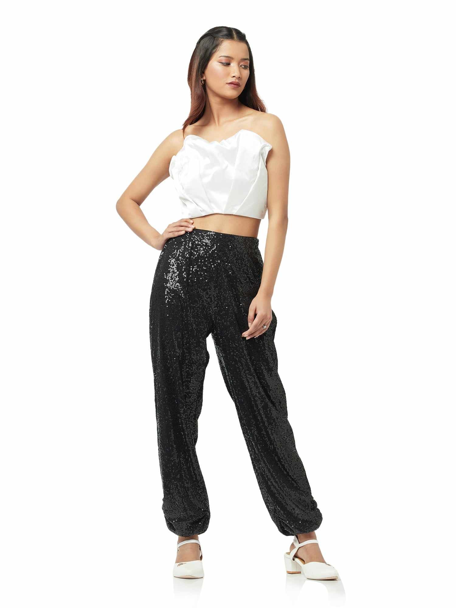 obestian sequined jogger