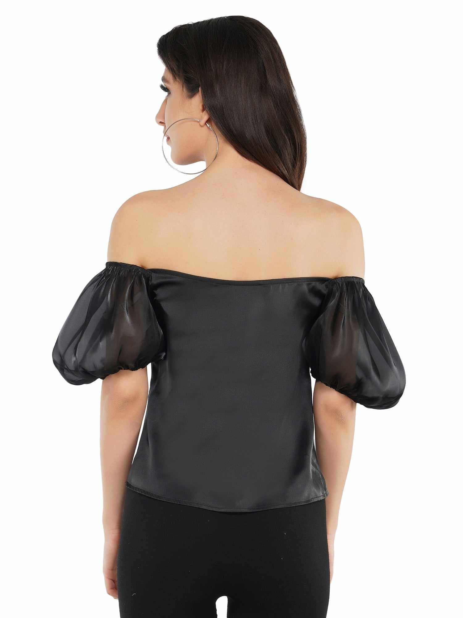 sleeve an impression black top