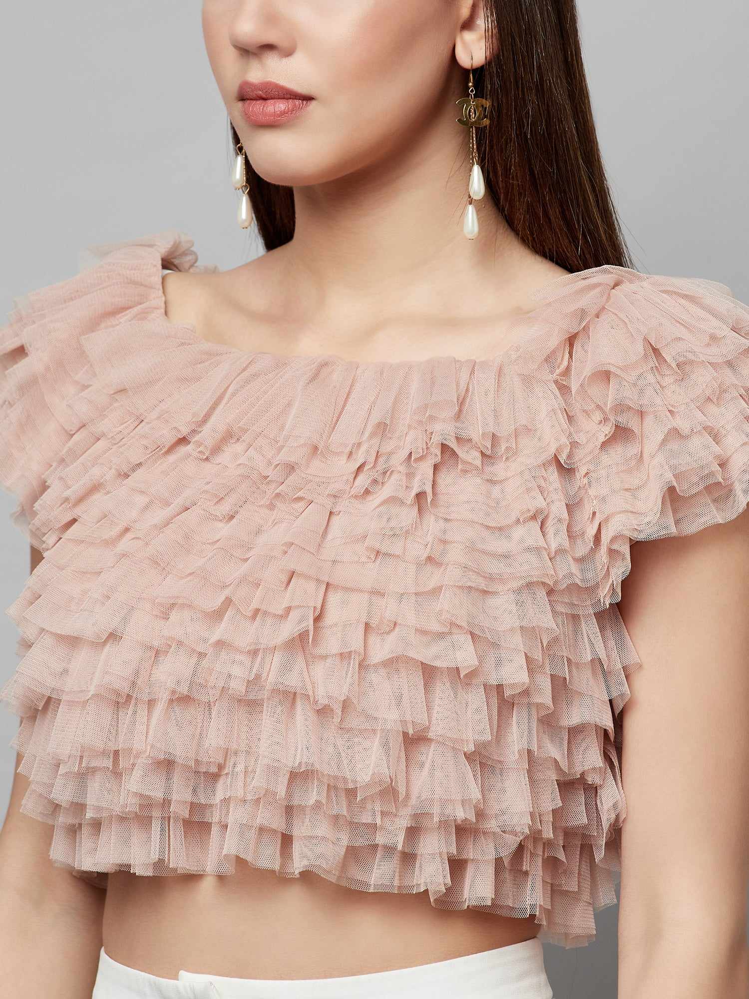 resort vacay multi layer ruffle top