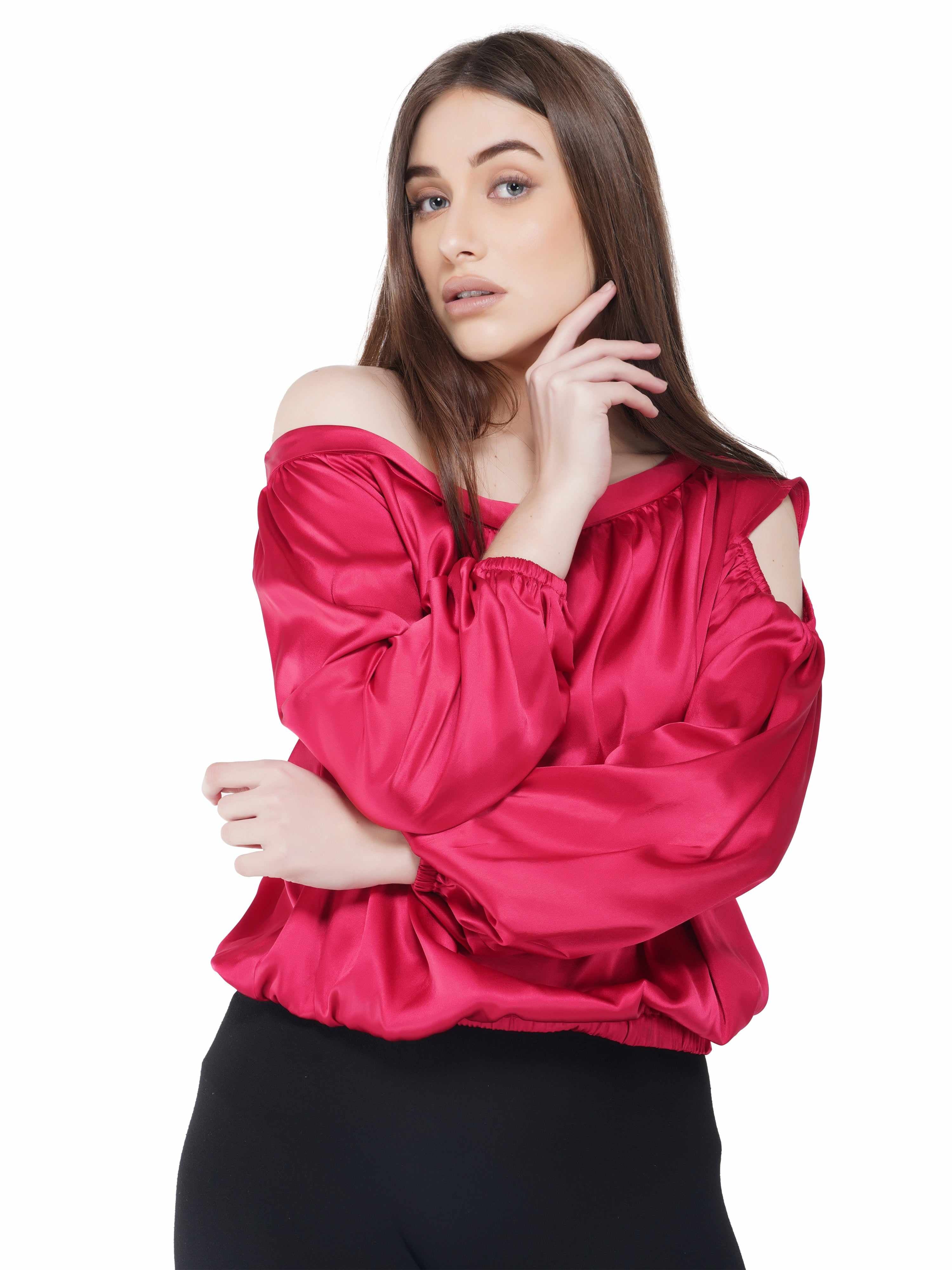 off shoulder cold shoulder top