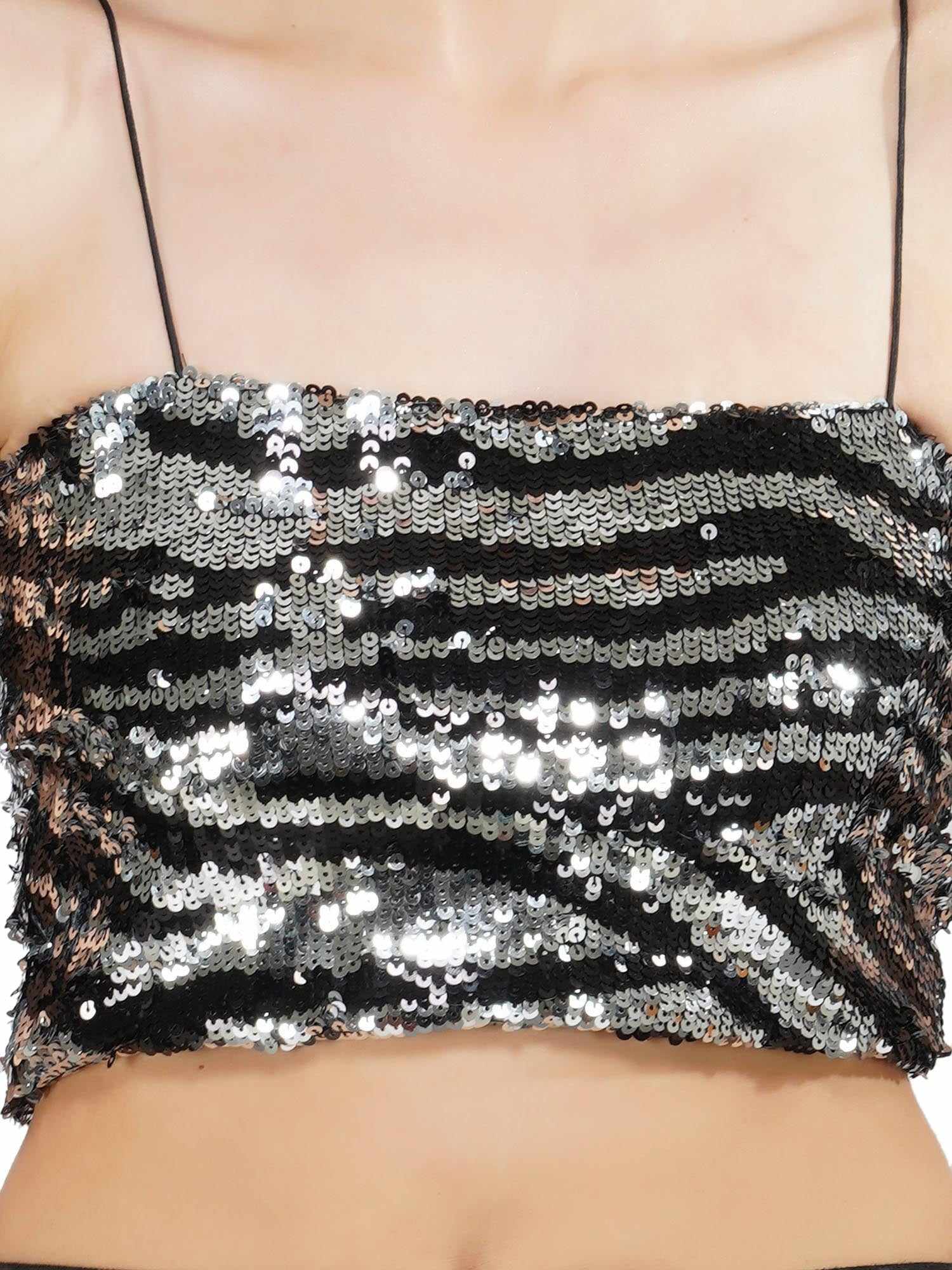 tiger silver strappy tank top
