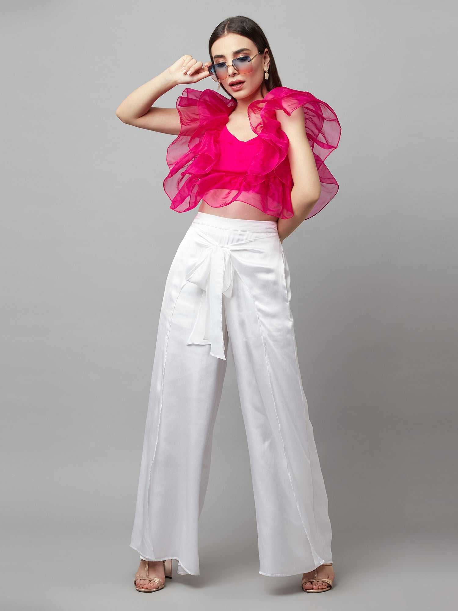 not so basic ruffle crop top