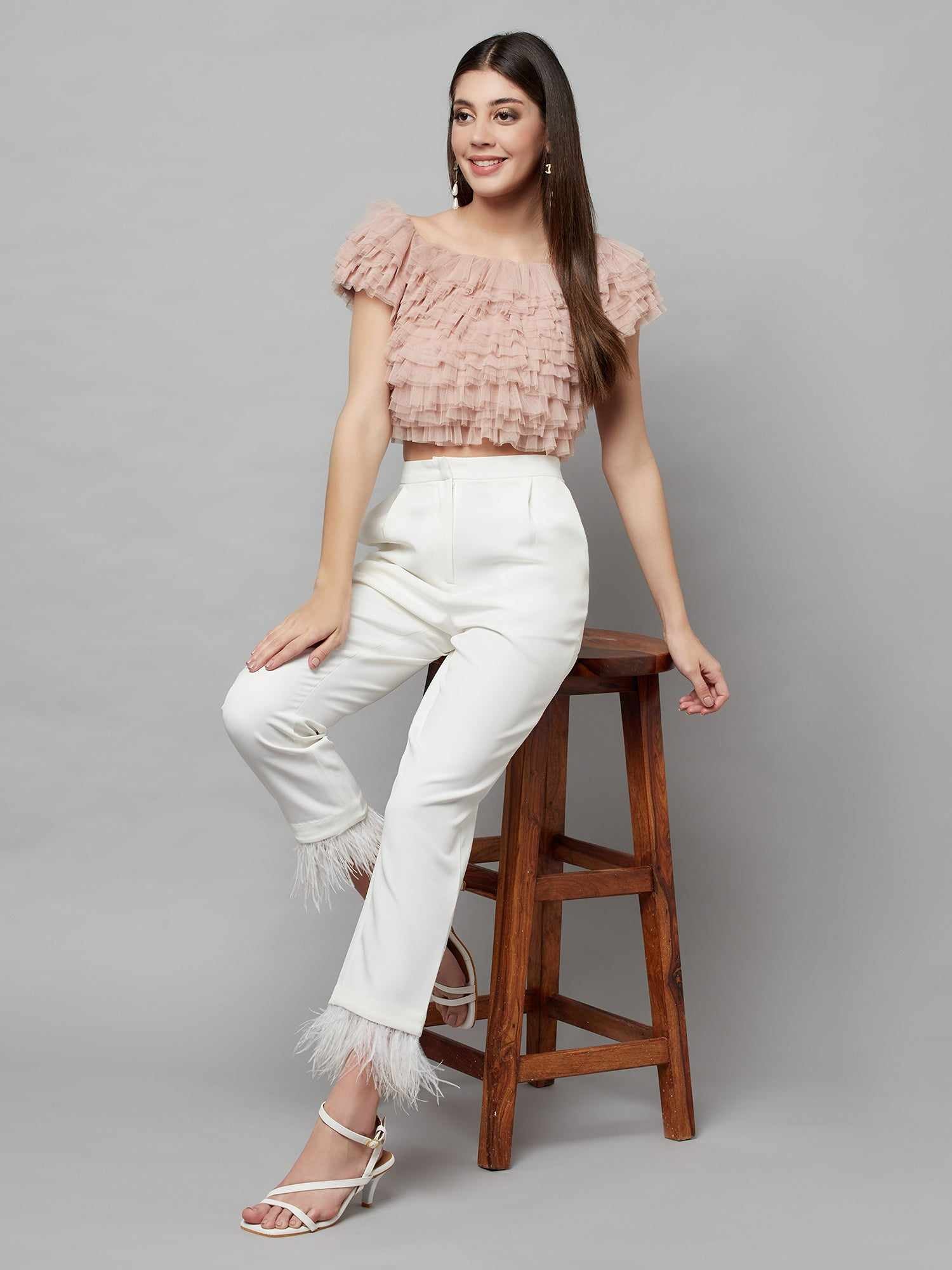 resort vacay multi layer ruffle top