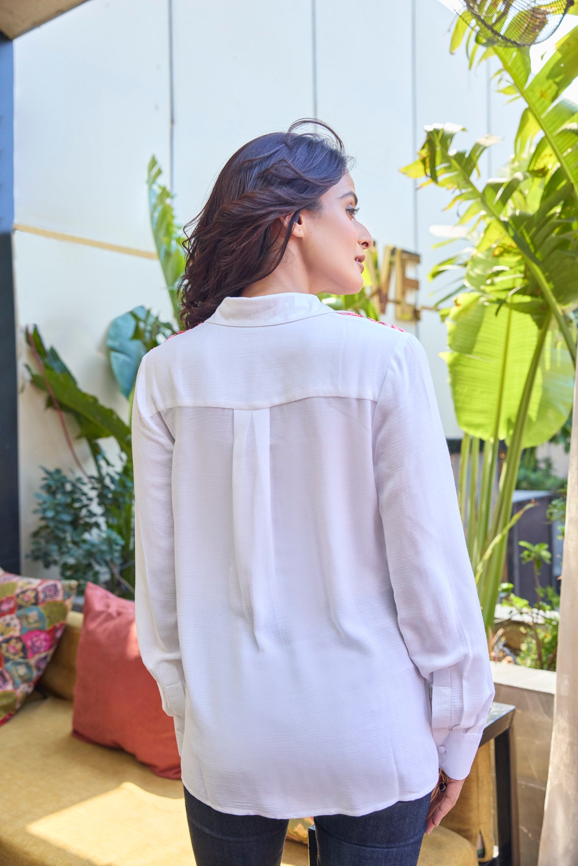 Little Flower Deluxe White Shirt