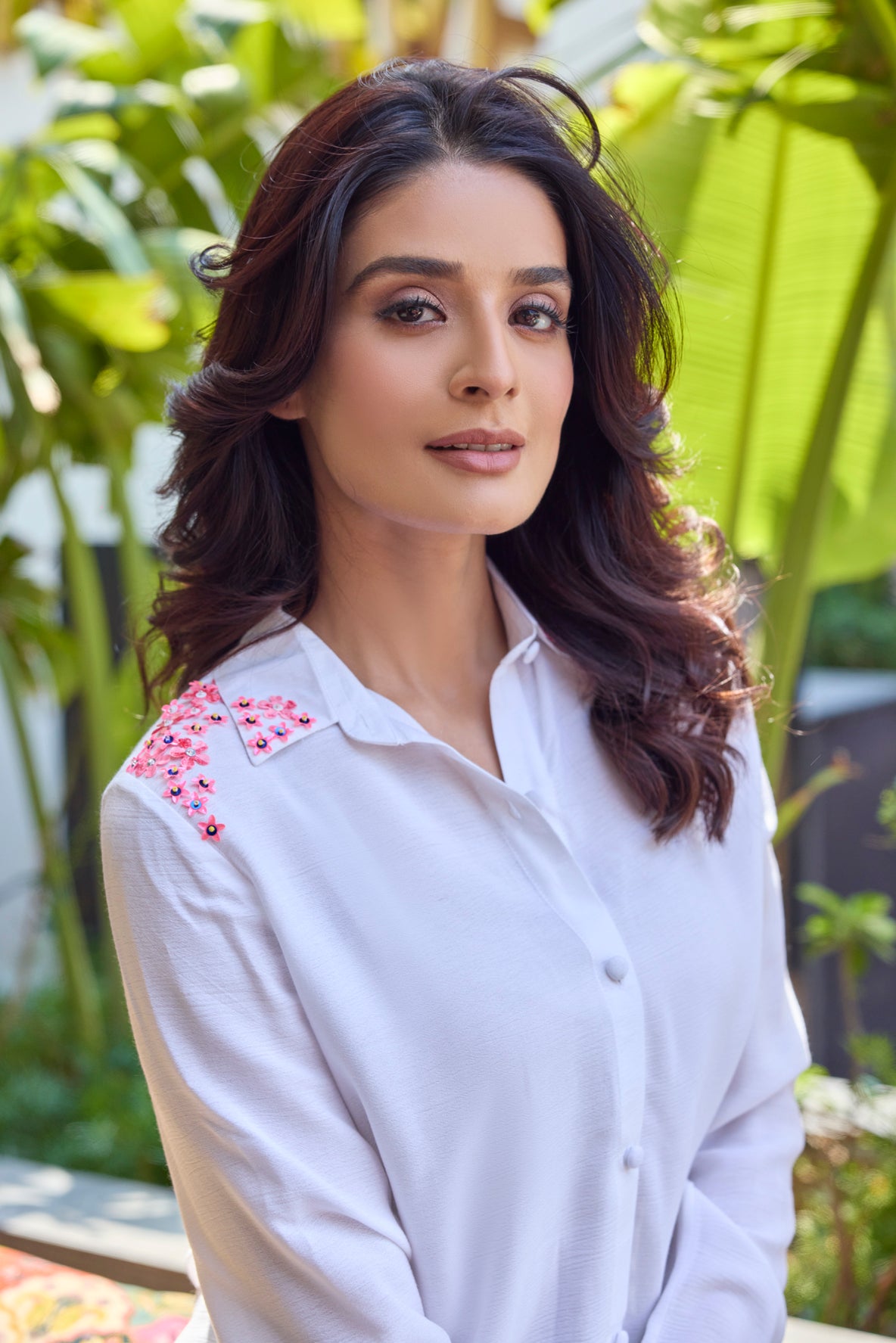 Little Flower Deluxe White Shirt