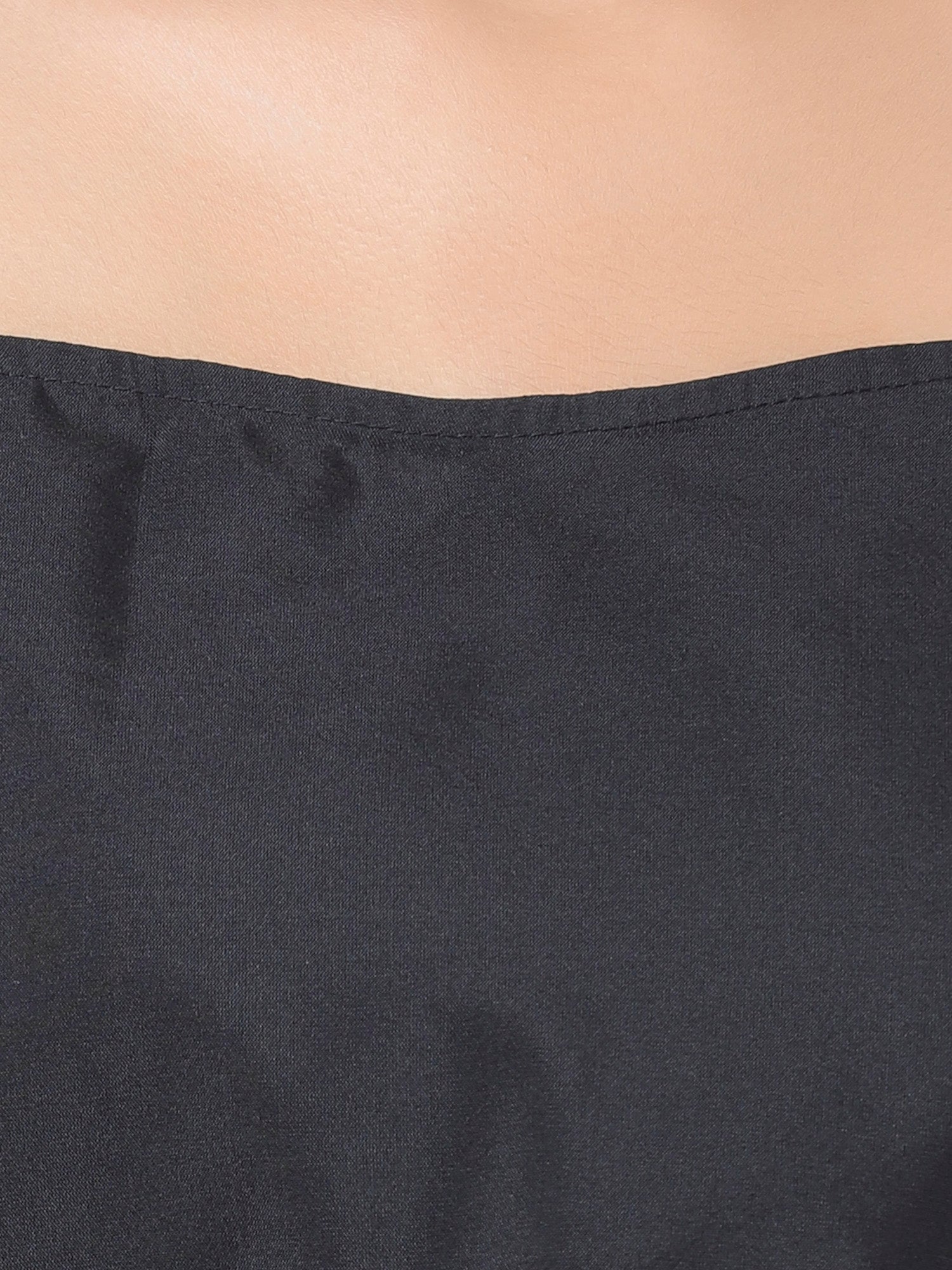 simona black bow peplum top