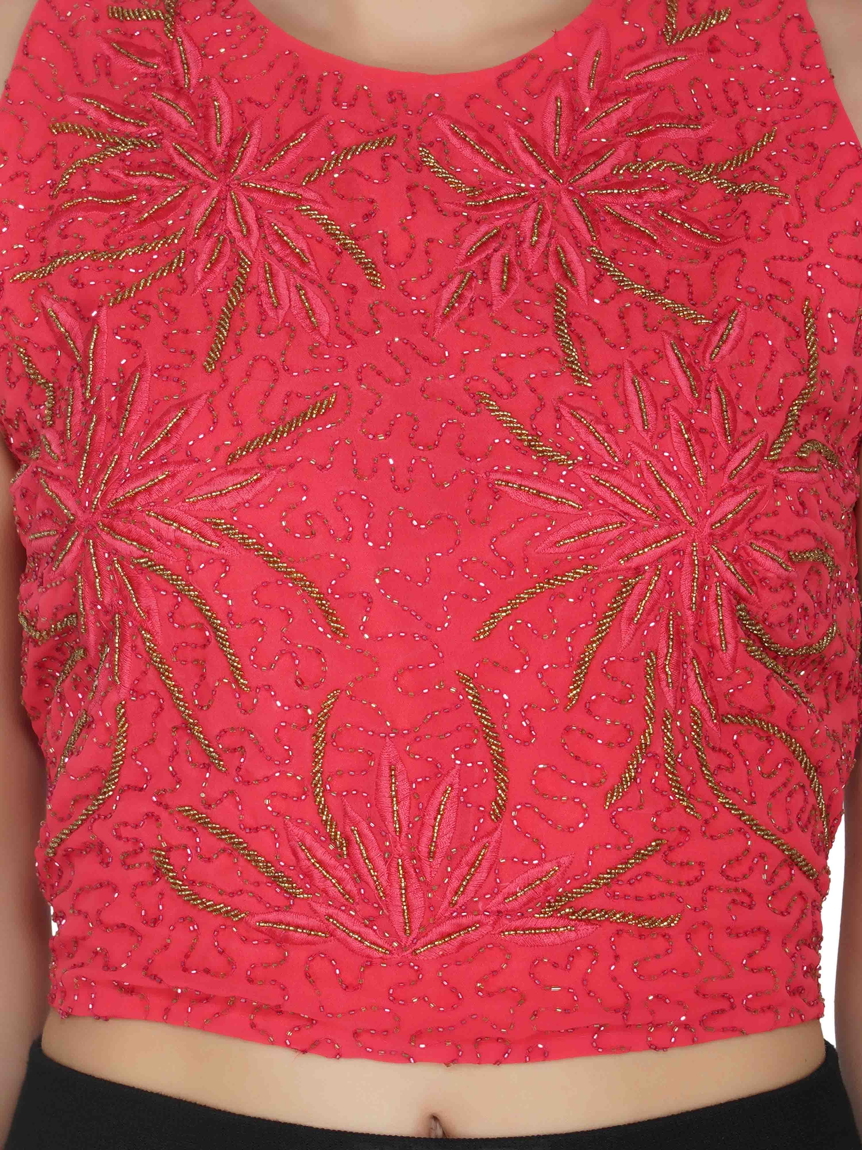 Attic Salt Beaded pink sleeveless tank top