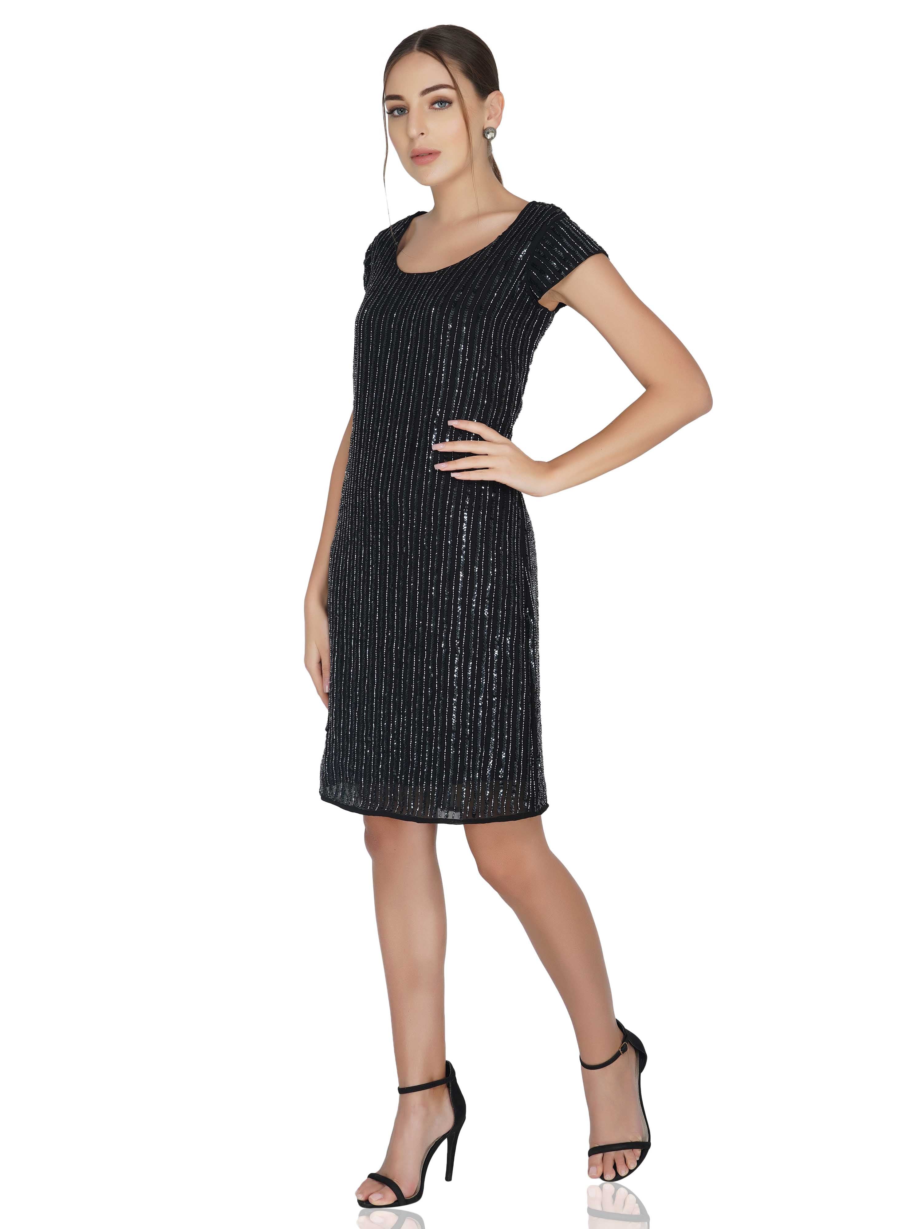 Attic Salt Sequins and beaded sheath