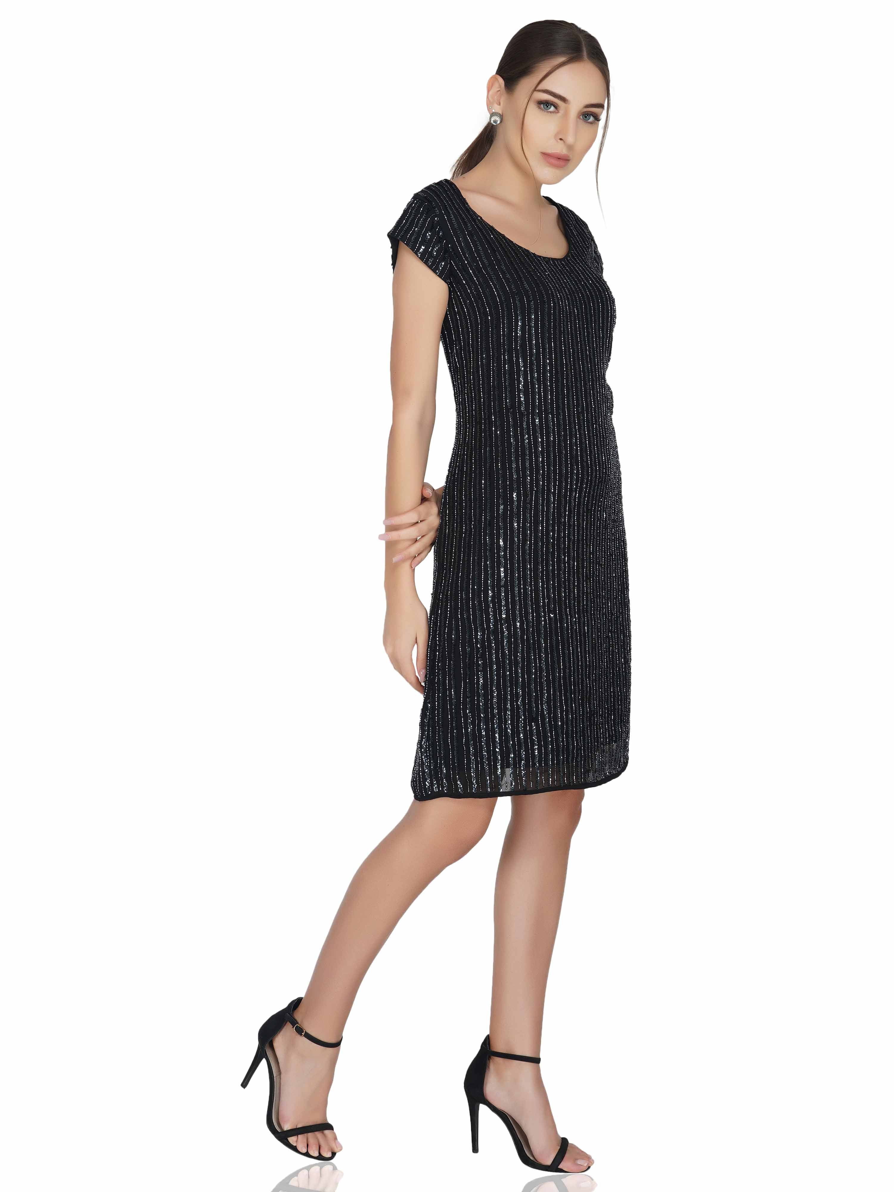 Attic Salt Sequins and beaded sheath