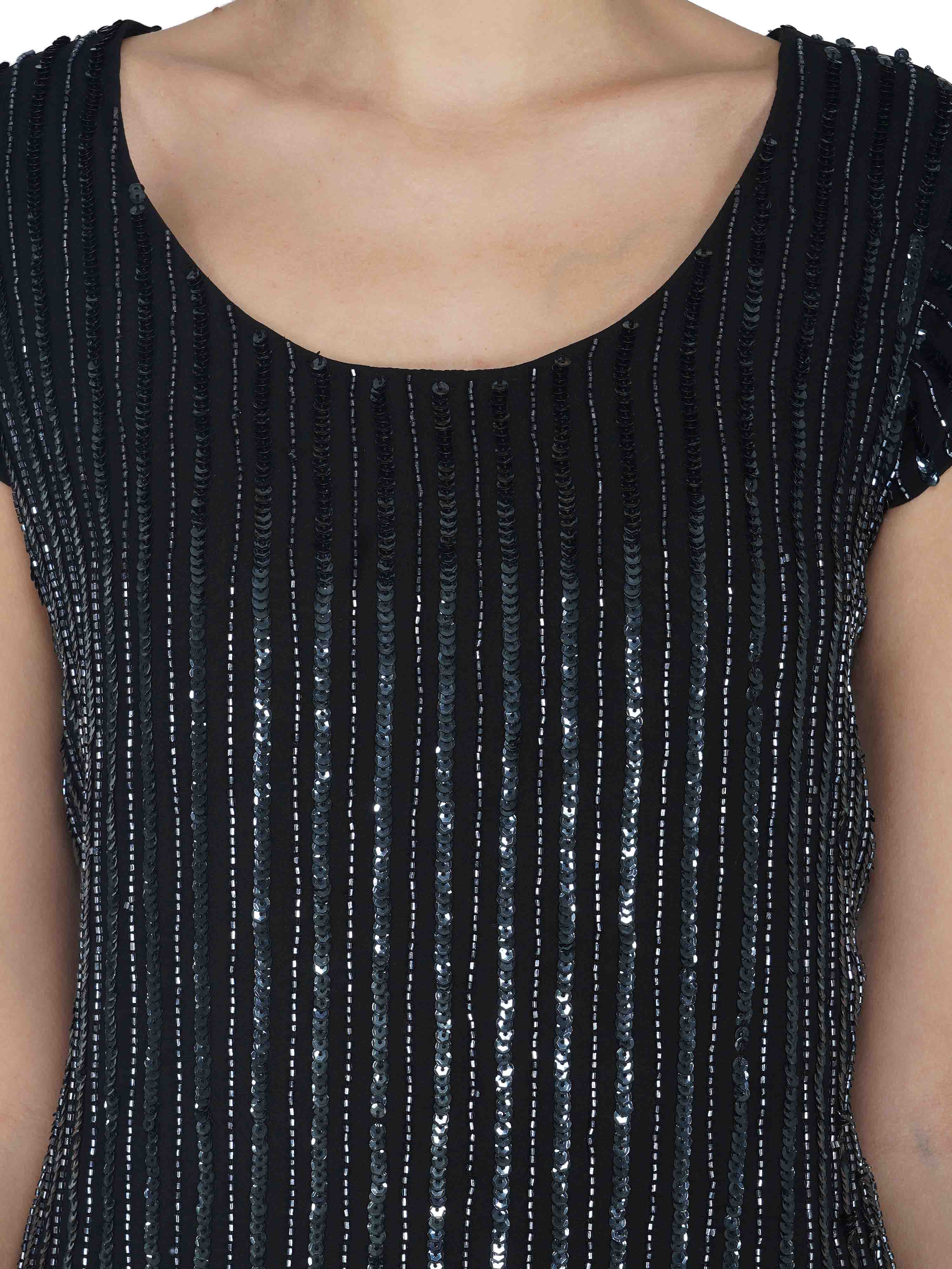 Attic Salt Sequins and beaded sheath