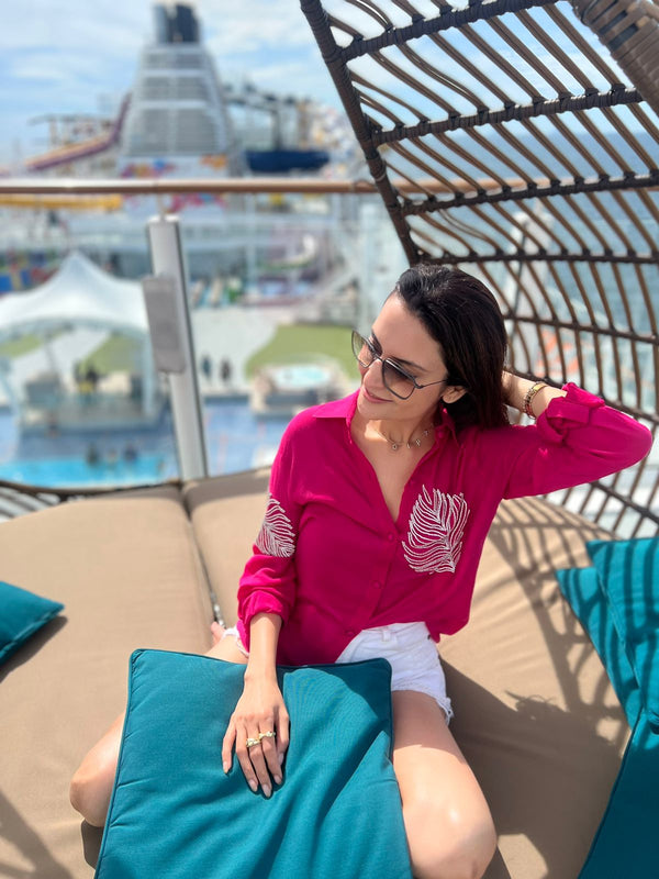 Why You Need an Embellished Fuchsia Pink Shirt in Your Wardrobe