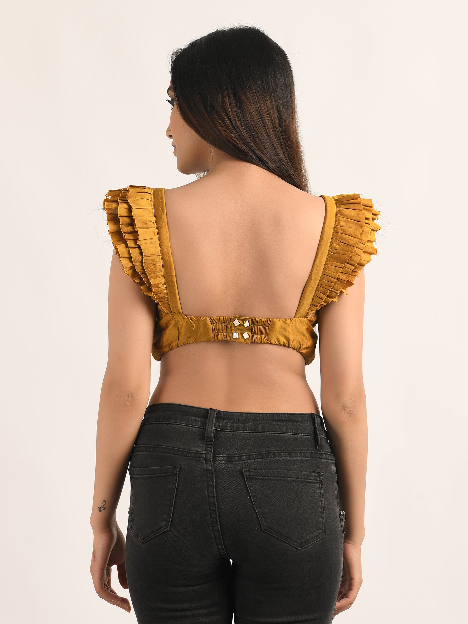 Vintage Mustard Crop Top