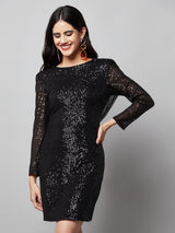 Straight Fire Black On Black Dress