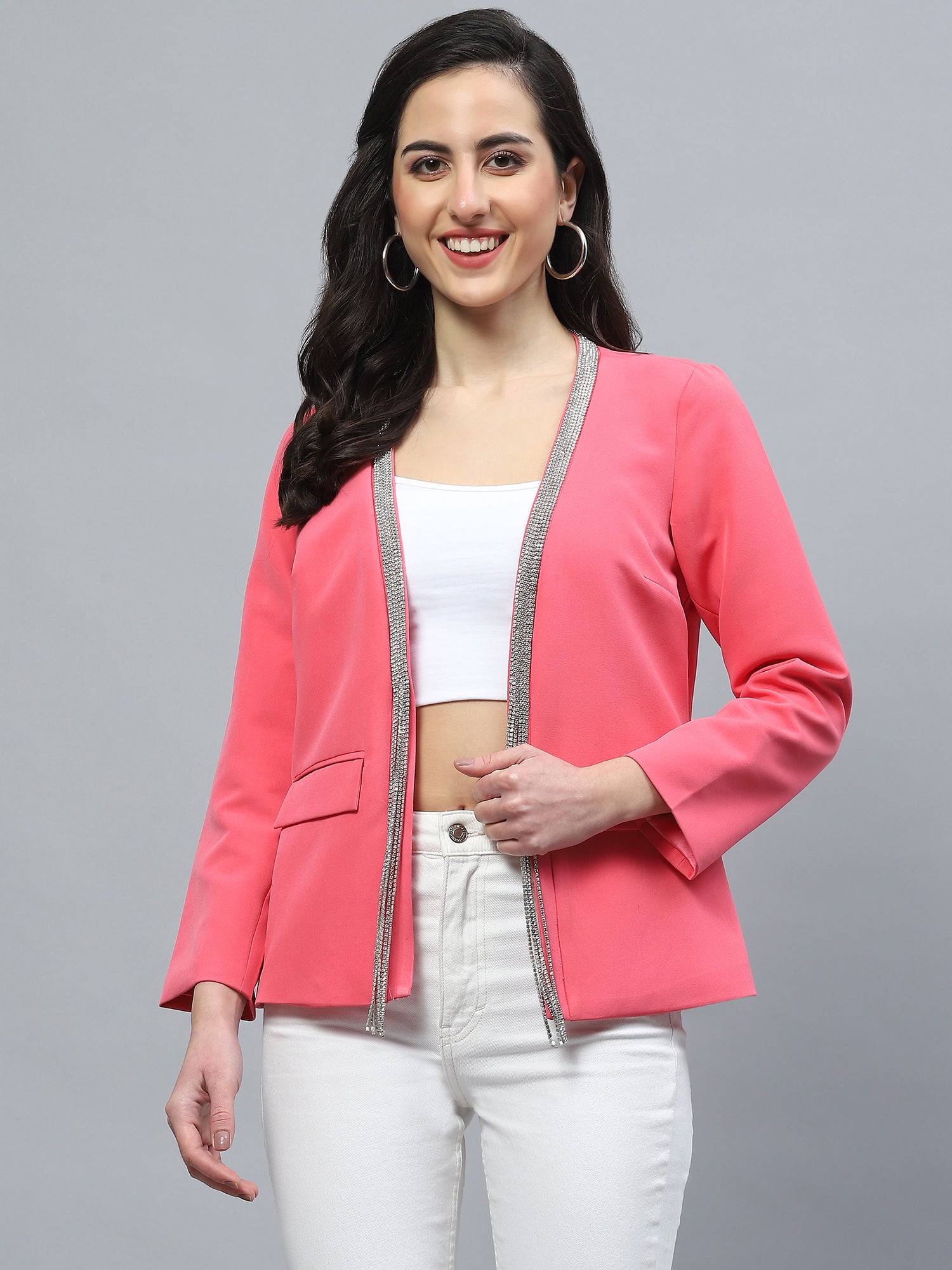 SALMON PINK HANGING BLAZER