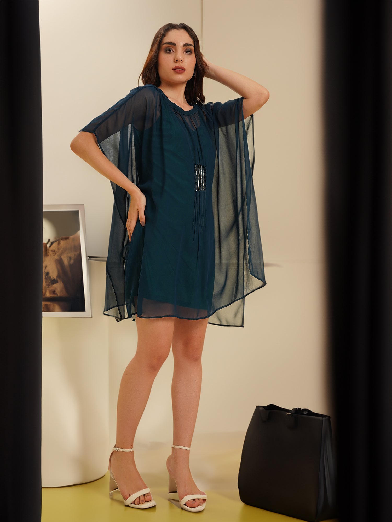 Turquoise Kaftan Dress