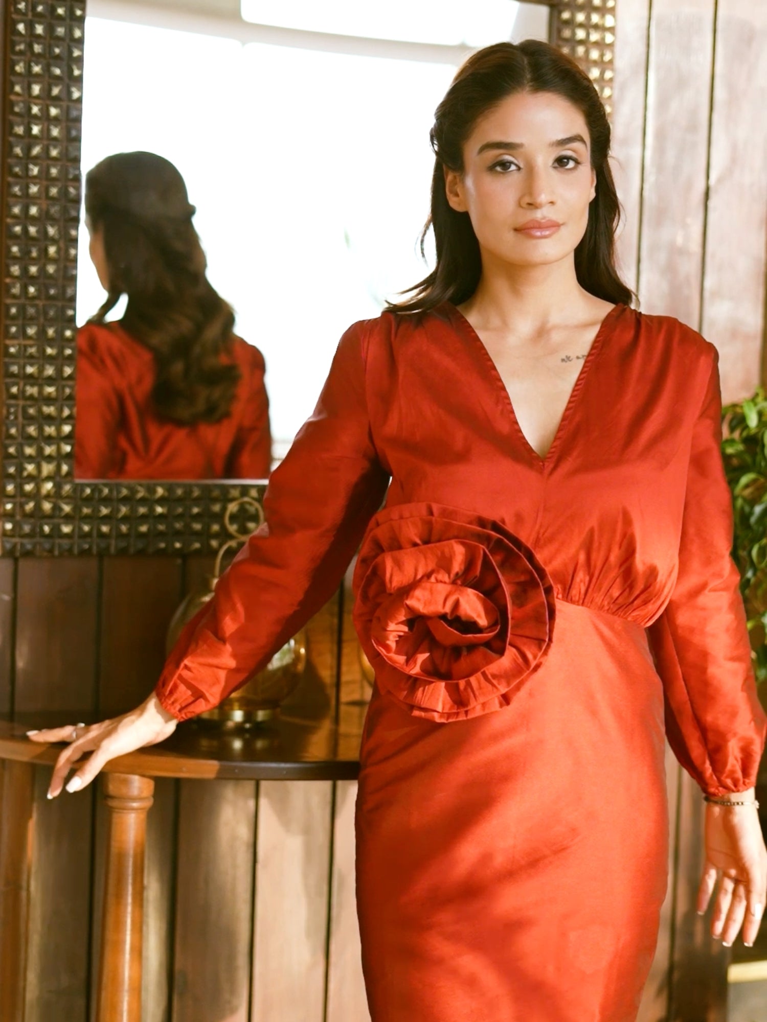 So-Dramtic Blood Red Mini Dress