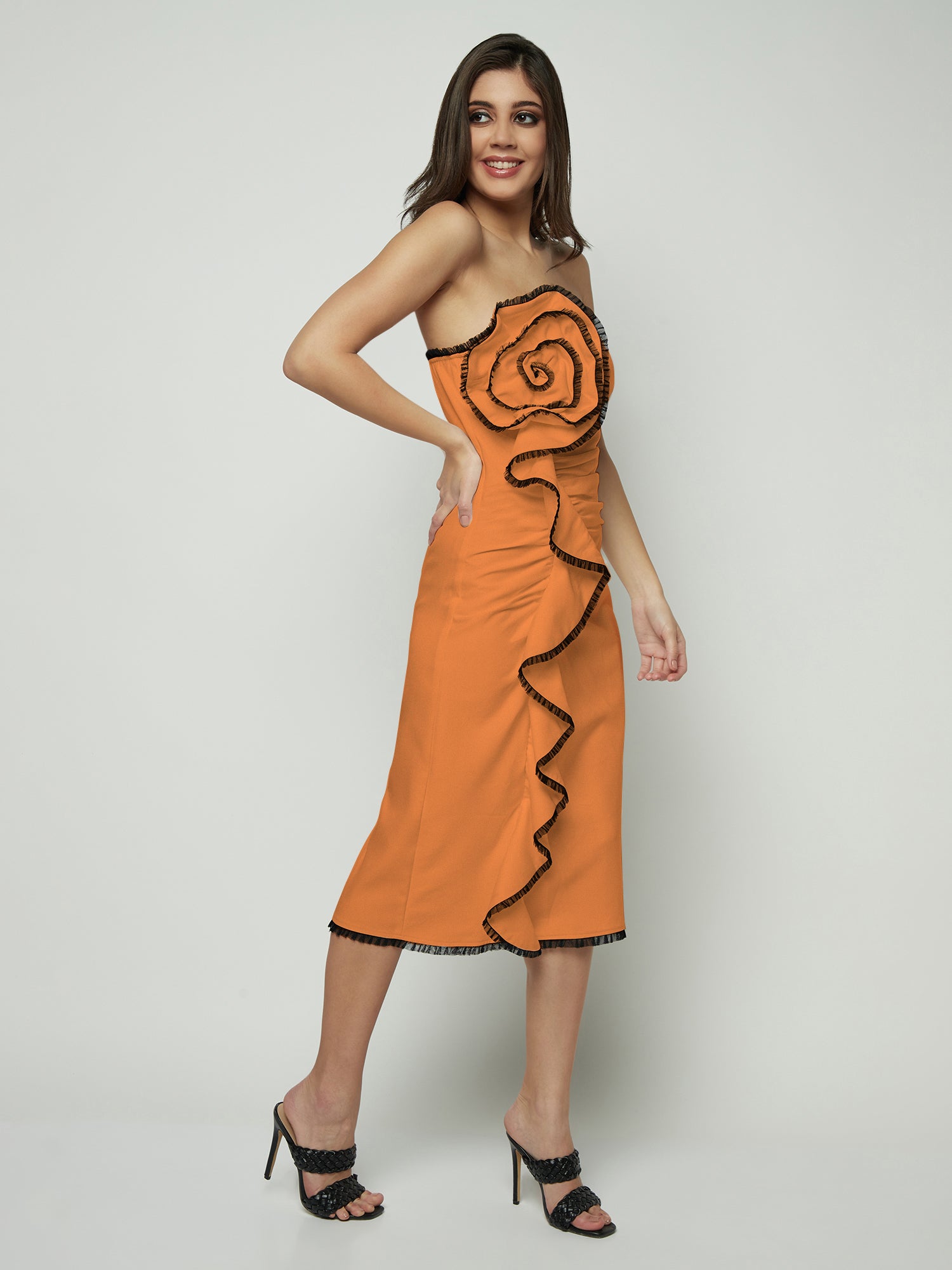 Flora Finesse Orange Dress