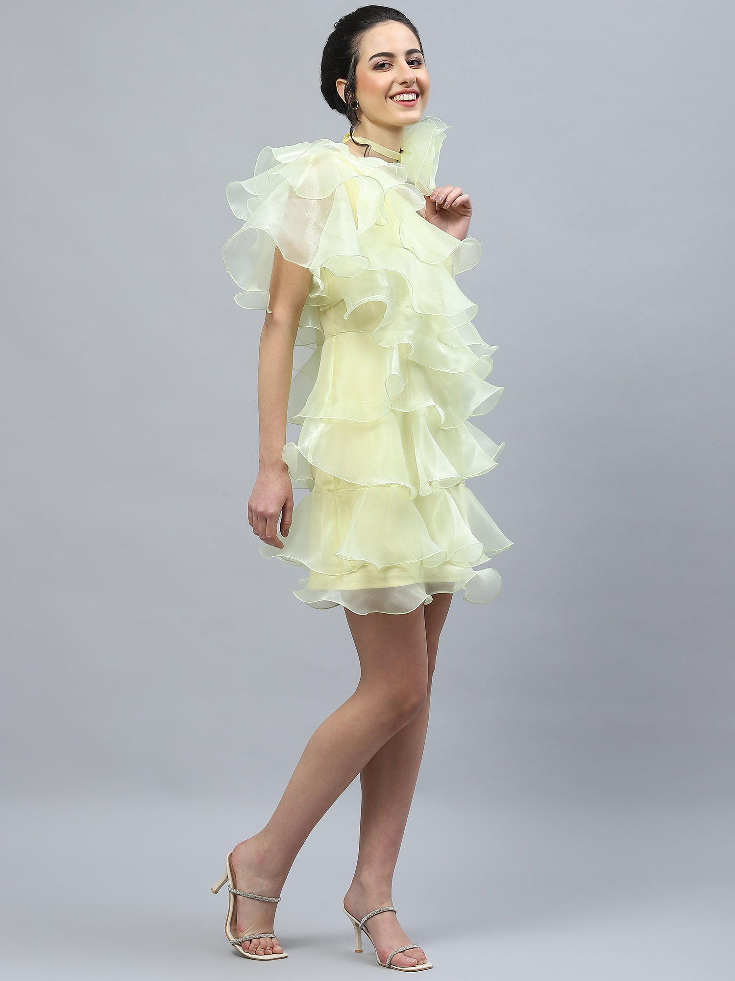 So- Sexy Multi Tier Lemon Dress