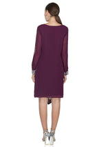 Attic Curves Asymmetric Hem Cold Sleeve Dress