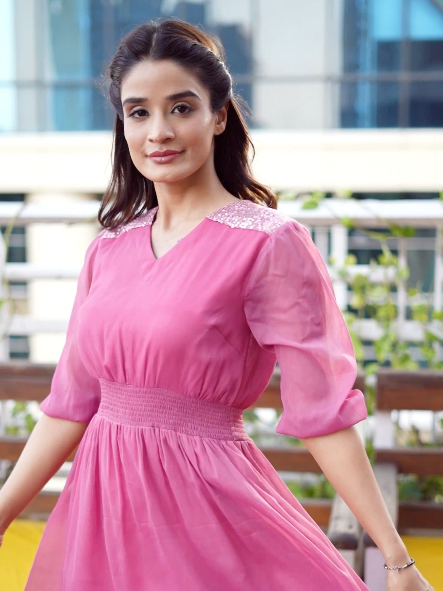 Free- Flow Aline Pink Dress