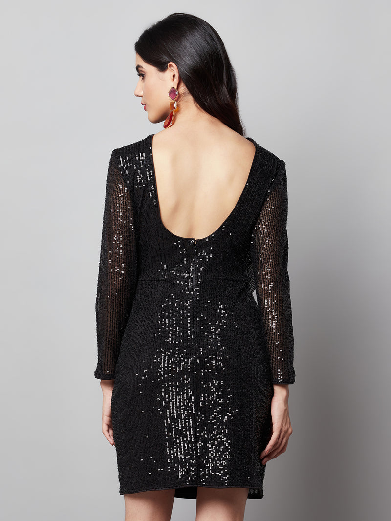 Straight Fire Black On Black Dress