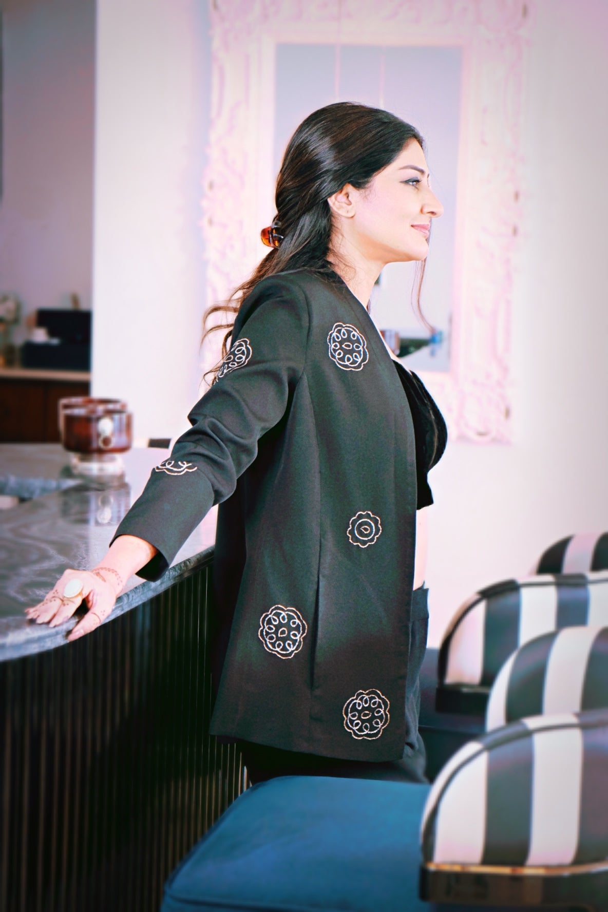 Thread Work Black Blazer