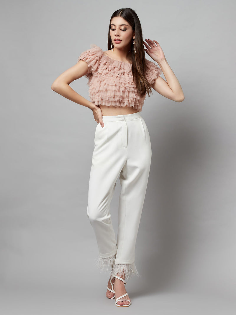 Attic Curves RESORT VACAY MULTI LAYER RUFFLE TOP