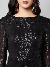 Straight Fire Black On Black Dress